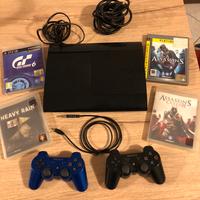 Sony PlayStation 3 PS3 super slim 500gb + 4 giochi