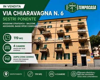 QUADRILOCALE PIANO ALTO CON BALCONE, ASCENSORE E C
