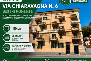 QUADRILOCALE PIANO ALTO CON BALCONE, ASCENSORE E C
