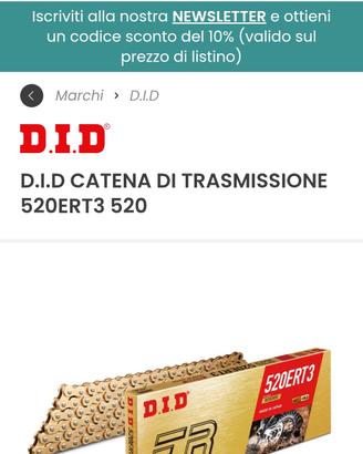 catena DID ETR3 520 108 maglie