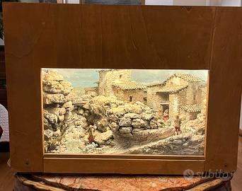 Presepe diorama artigianale