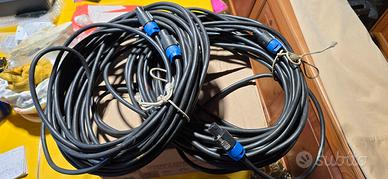 2 Cavi con connettori Speakon, lunghezza 20 metri 