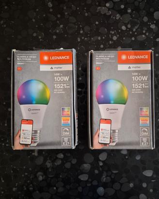 Ledvance 2 lampade led smart + matter RGB E27