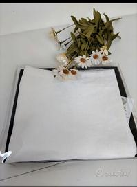 Coppia federe in misto lino bianche 