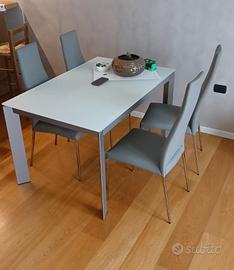 tavolo allungabile Calligaris + 4 sedie Callegaris