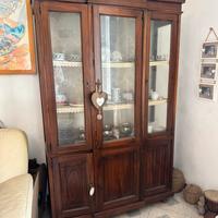 Mobile Credenza Argentiera Cristalliera in legno