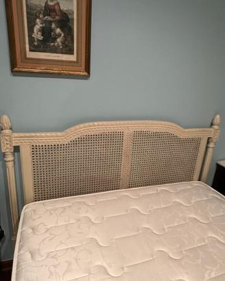 Testiera letto bianca in paglia di vienna