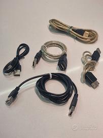 Lotto 5 cavi prolunga USB (A maschio → A femmina)