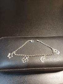 Braccialetto con pendenti oro bianco 18Kt.