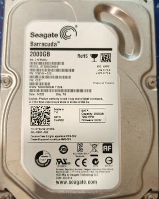DISCO HDD SEGATE 2TB  barracuda 