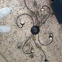 LAMPADARI IN FERRO BATTUTO + PLAFONIERA