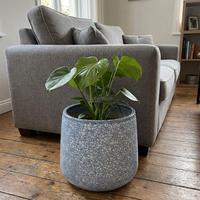 EDG Enzo De Gasperi Vaso Cachepot Crackle Azzurro 