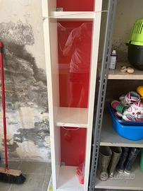 Mensola ikea orizzontale sfondo rosso 205X30X26cm