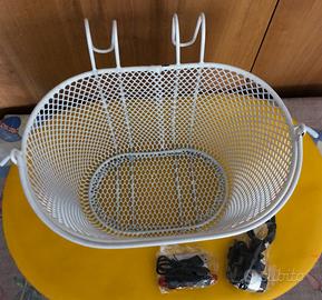 Cestino per bicicletta bianco