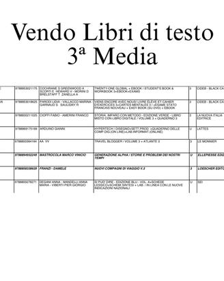 Libri di testo 3ª Media - tutti al 50% dal listino