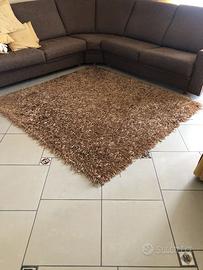 TAPPETO SPAGHETTI QUADRATO MARRONE