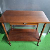 carrello in legno con 4 ruote