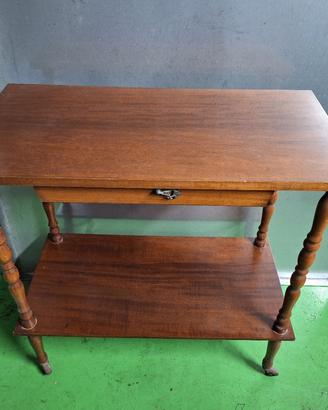 carrello in legno con 4 ruote