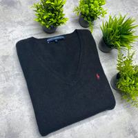 Maglione Golf Ralph Lauren Sport Nero Logo Rosso