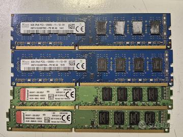 32 GB RAM DDR3 1600 (4 moduli da 8)