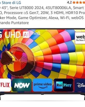 TV LG 75 pollici