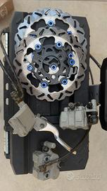 Impianto frenante doppio disco pitbike