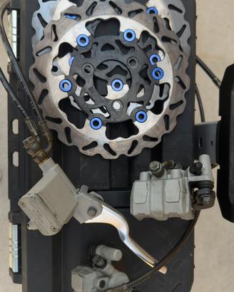 Impianto frenante doppio disco pitbike