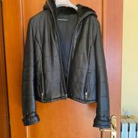 Giacca in pelle e cappuccio in Shearling Paciotti