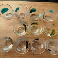 11 bicchieri colorati simili FABULOS