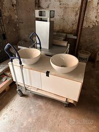 MOBILE BAGNO 2 LAVABO SPECCHIO E LUCE