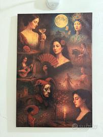 Stampa artistica ispirata a eroine di opere lirich