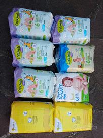 Lotto pannolini e salviette umidificate