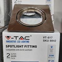 Portafaretto incasso orientab. quadrato satinato