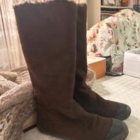 Stivali donna camoscio e pelliccia n.37