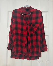 Camicia lunga a quadri Bershka