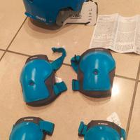 Set protezione ginocchiere gomitiere e casco bimbo