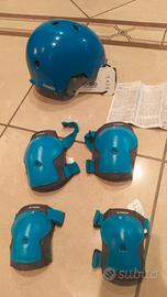Set protezione ginocchiere gomitiere e casco bimbo