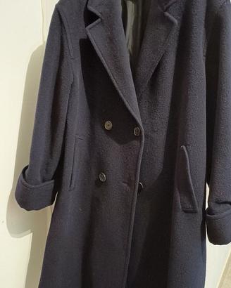 CAPPOTTO ILIA LANA E CASHMERE BLU 50-VINTAGE