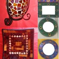 Portacandele e centrotavola a mosaico, ed altro