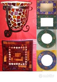 Portacandele e centrotavola a mosaico, ed altro