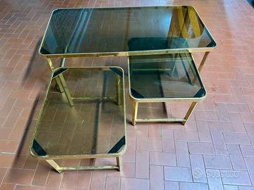 Trittico in ottone e cristallo