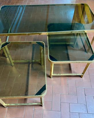 Trittico in ottone e cristallo