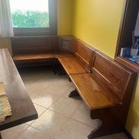 Panca in noce per cucina