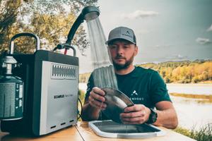 Doccia calda da viaggio - Caldaia a gas