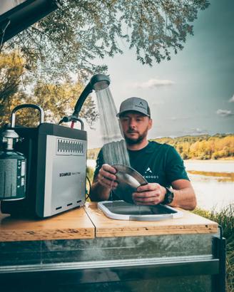 Doccia calda da viaggio - Caldaia a gas