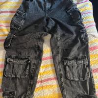 pantalone cargo nero 