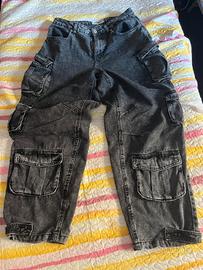 pantalone cargo nero 