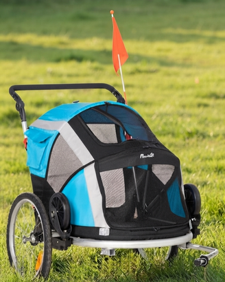 Passeggino e Rimorchio Bici per Cani PawHut
