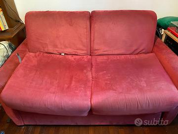 Divano letto usato rosso