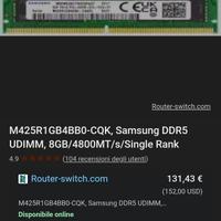 Ram ddr5  16gb samsung 